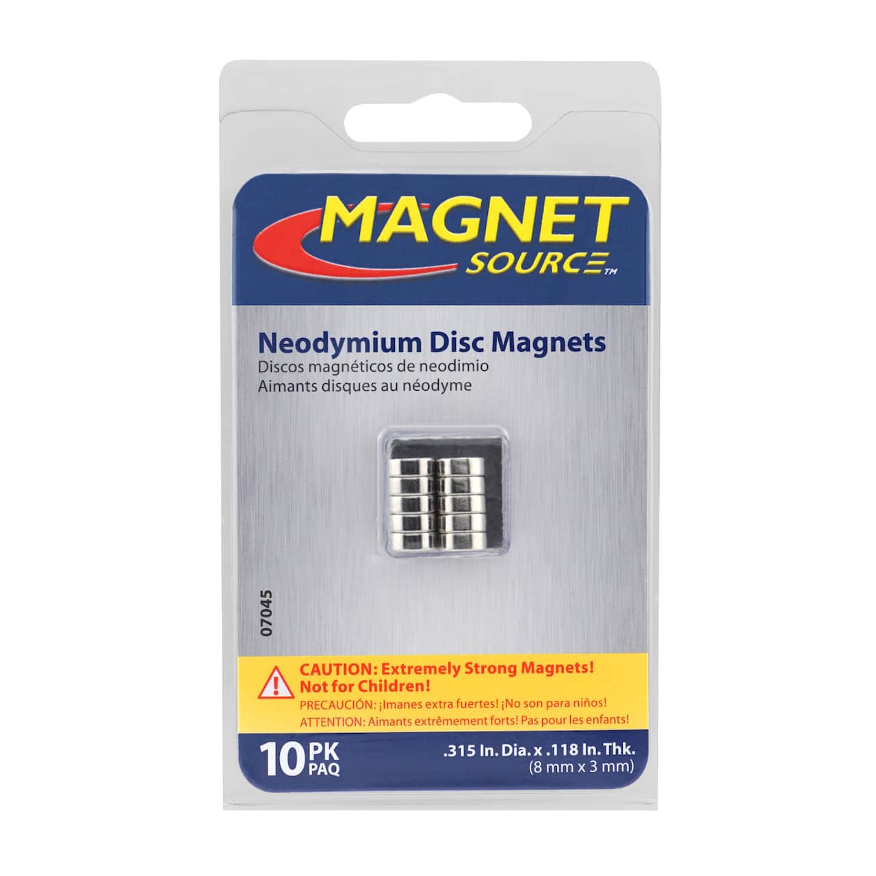 The Magnet Source Super Neodymium Disc Magnets, 10ct.